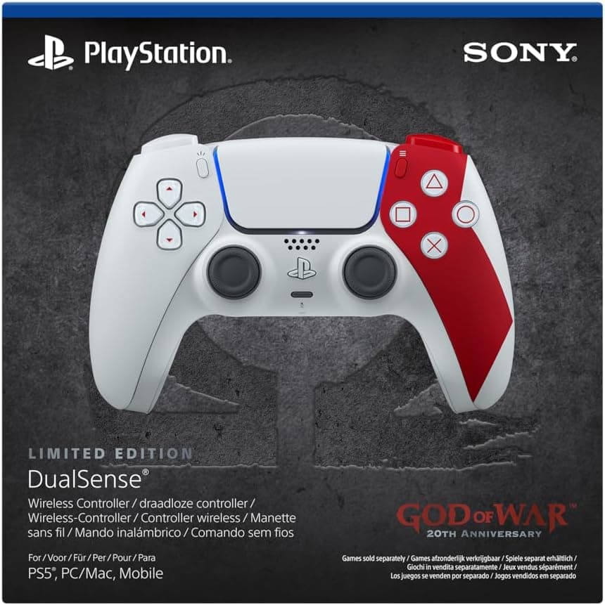 دسته بازی PlayStation DualSense نسخه محدود God of War 20th Anniversary دسته بازی PlayStation DualSense نسخه محدود God of War 20th Anniversary
