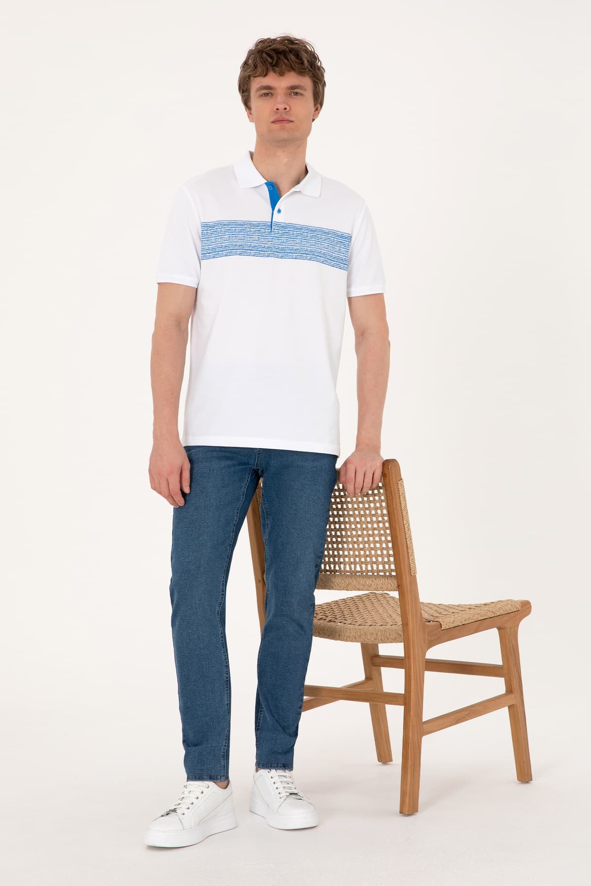 تیشرت مردانه U.S. Polo Assn. یقه پولو فیت معمولی سفید مدل 50306812-VR036 تیشرت مردانه U.S. Polo Assn. یقه پولو فیت معمولی سفید مدل 50306812-VR036