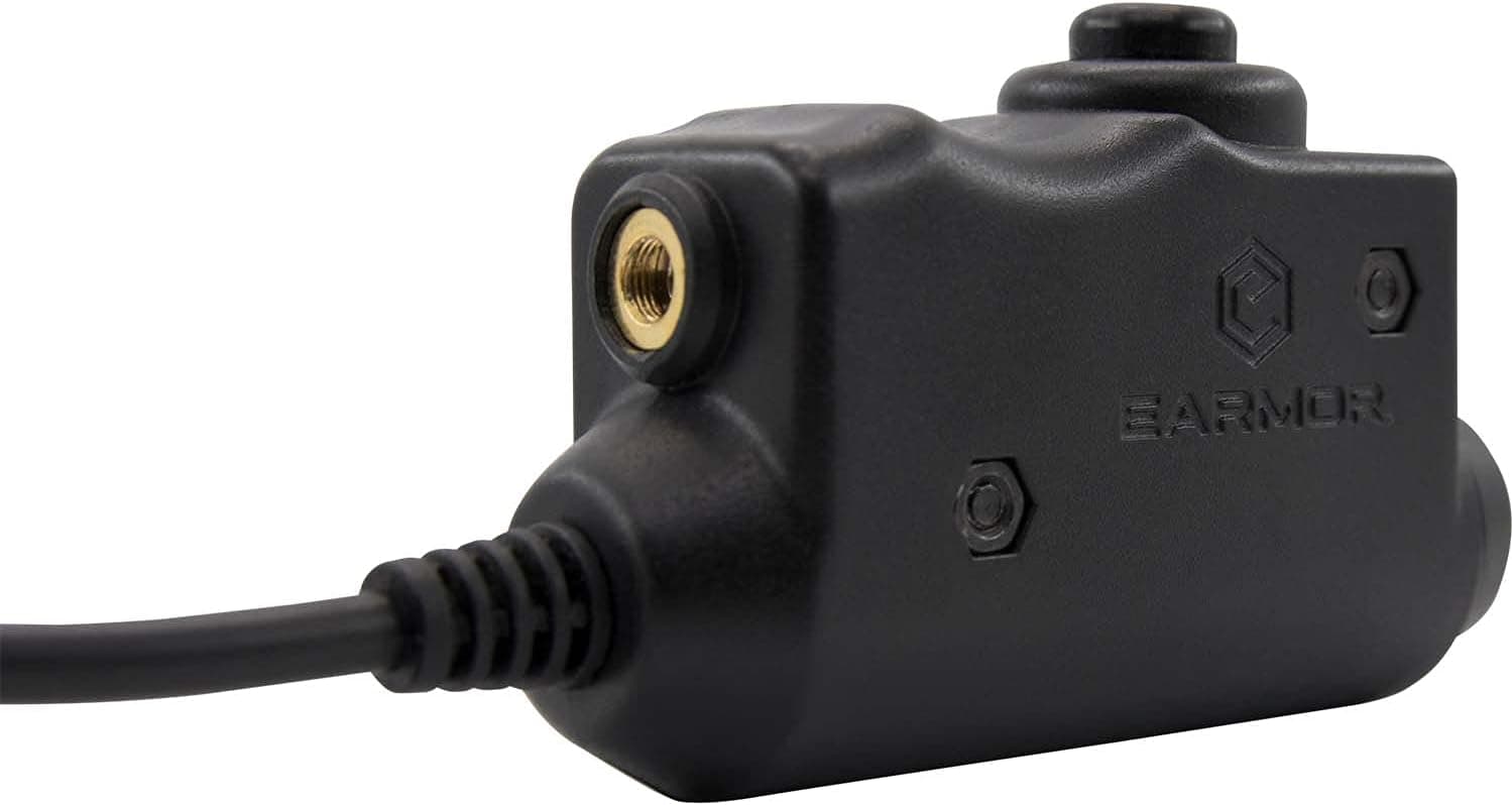 آداپتور رادیو تاکتیکی EARMOR نسخه Kenwood و Baofeng، فیش 7.0 استاندارد نظامی PTT مشکی آداپتور رادیو تاکتیکی EARMOR نسخه Kenwood و Baofeng، فیش 7.0 استاندارد نظامی PTT مشکی