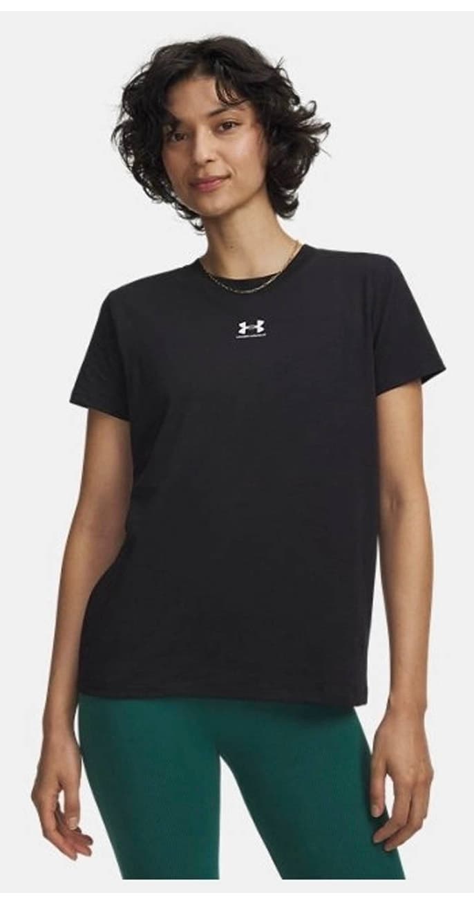 تیشرت زنانه Under Armour UA Rival Core آستین کوتاه سیاه مدل 1383648-001 تیشرت زنانه Under Armour UA Rival Core آستین کوتاه سیاه مدل 1383648-001