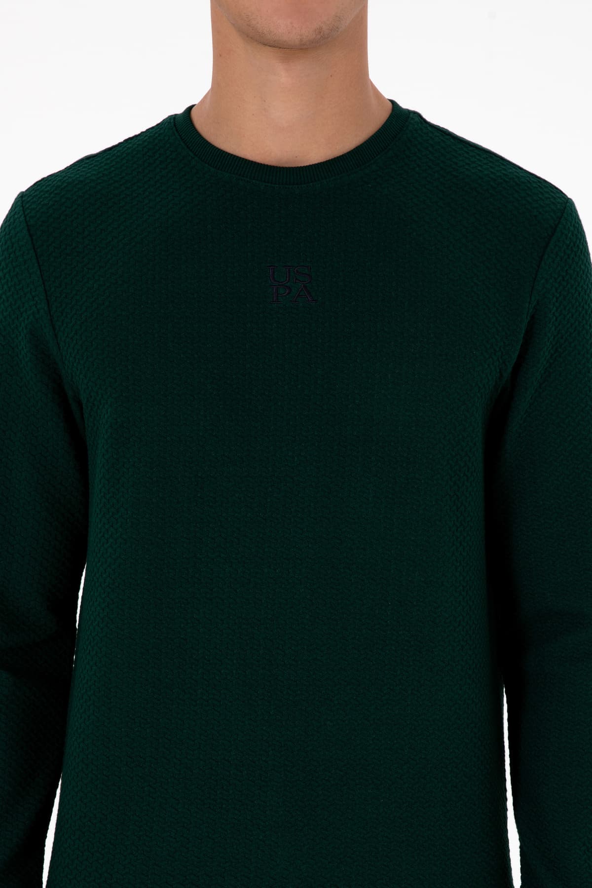 سوئیشرت مردانه U.S. Polo Assn. فیت معمولی یقه گرد سبز تیره مدل 50308649-VR079 سوئیشرت مردانه U.S. Polo Assn. فیت معمولی یقه گرد سبز تیره مدل 50308649-VR079
