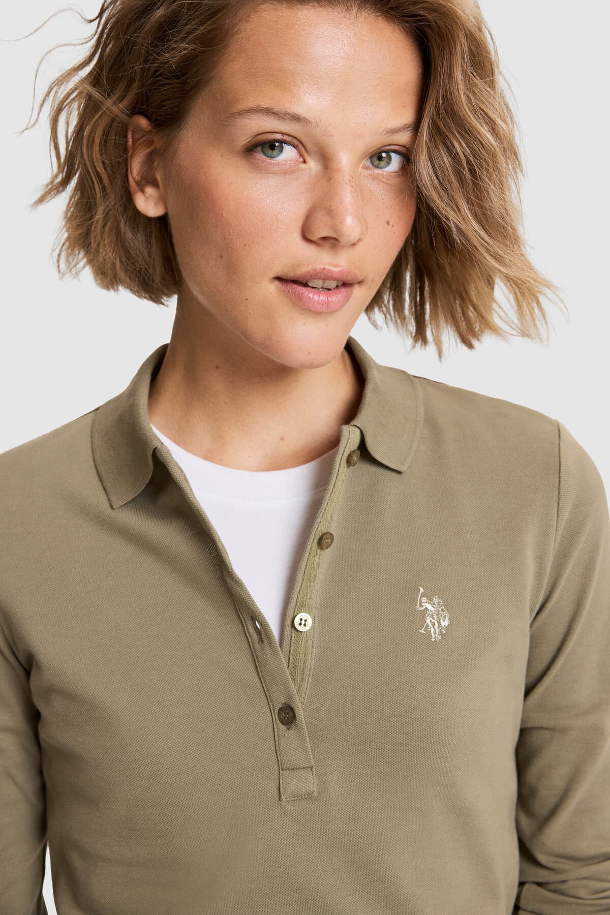 سوئیشرت زنانه U.S. Polo Assn. خاکی بیسیک مدل 50326760-VR027 سوئیشرت زنانه U.S. Polo Assn. خاکی بیسیک مدل 50326760-VR027