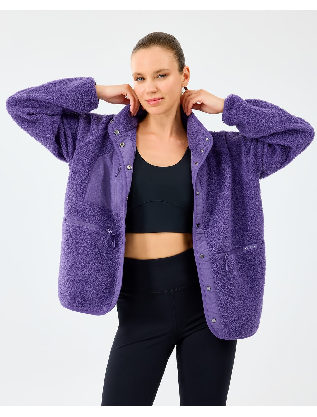 کاپشن زنانه Skechers بنفش SKECH SHERPA Fusion Pull Over مدل S2520218-0277 کاپشن زنانه Skechers بنفش SKECH SHERPA Fusion Pull Over مدل S2520218-0277