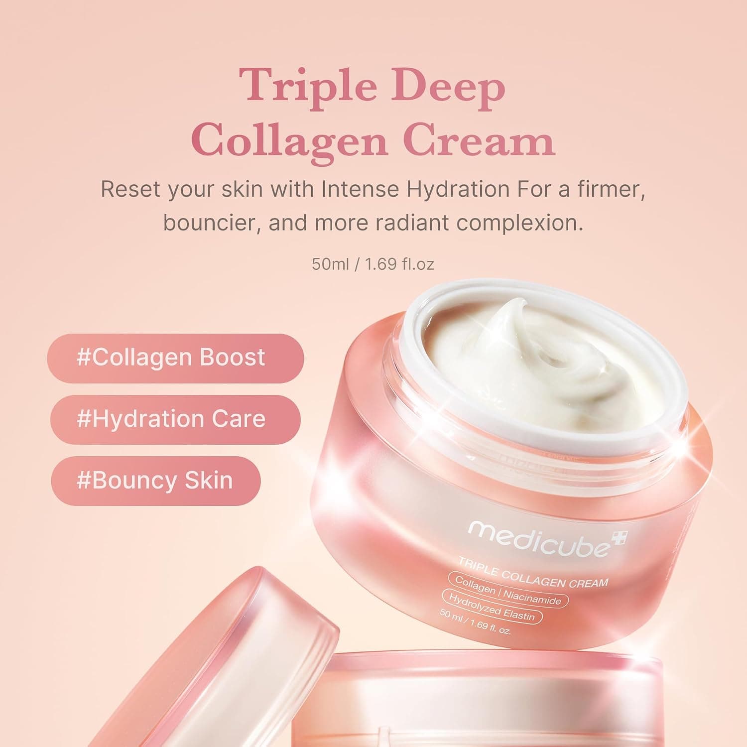 کرم مرطوبکننده medicube Triple Collagen با هیالورونیک اسید و Shea Butter 1.69 oz کرم مرطوبکننده medicube Triple Collagen با هیالورونیک اسید و Shea Butter 1.69 oz