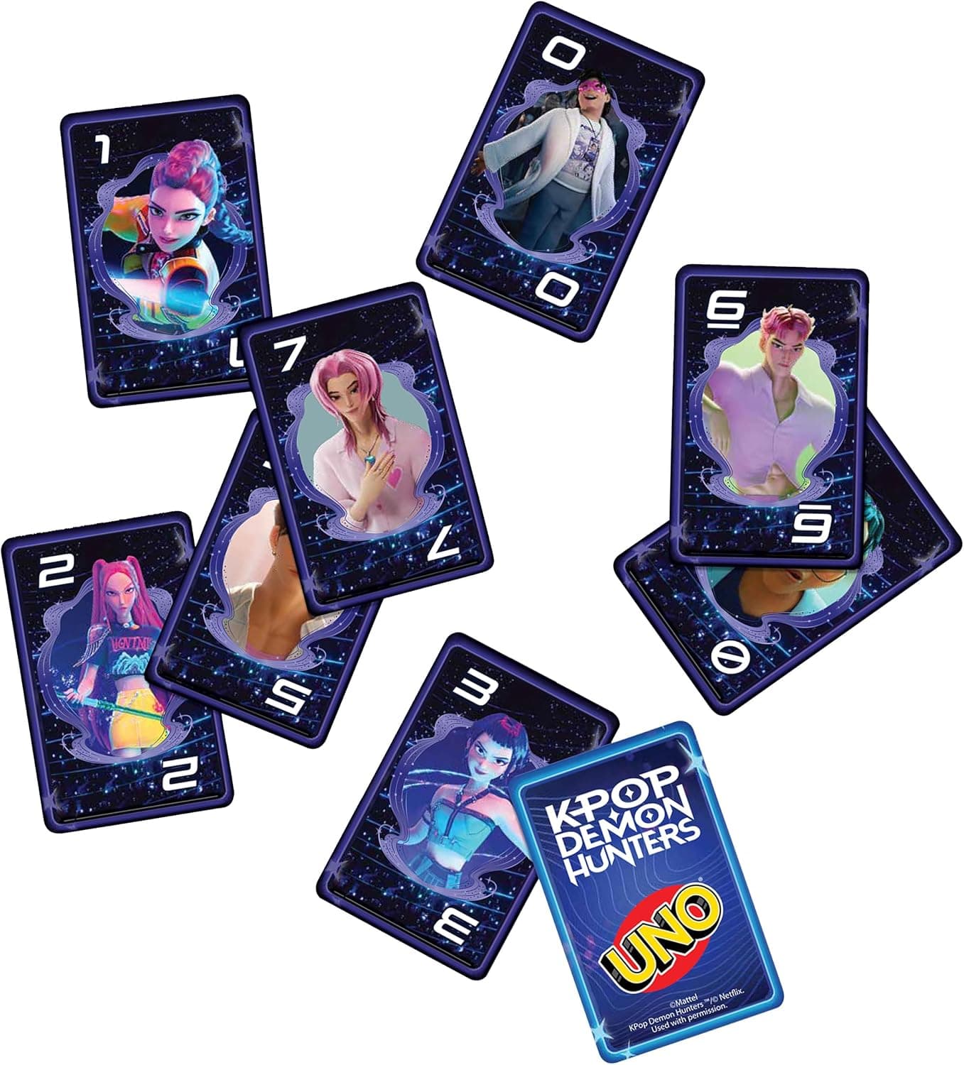 بازی کارتی UNO K POP Demon Hunters از Mattel Games بازی کارتی UNO K POP Demon Hunters از Mattel Games