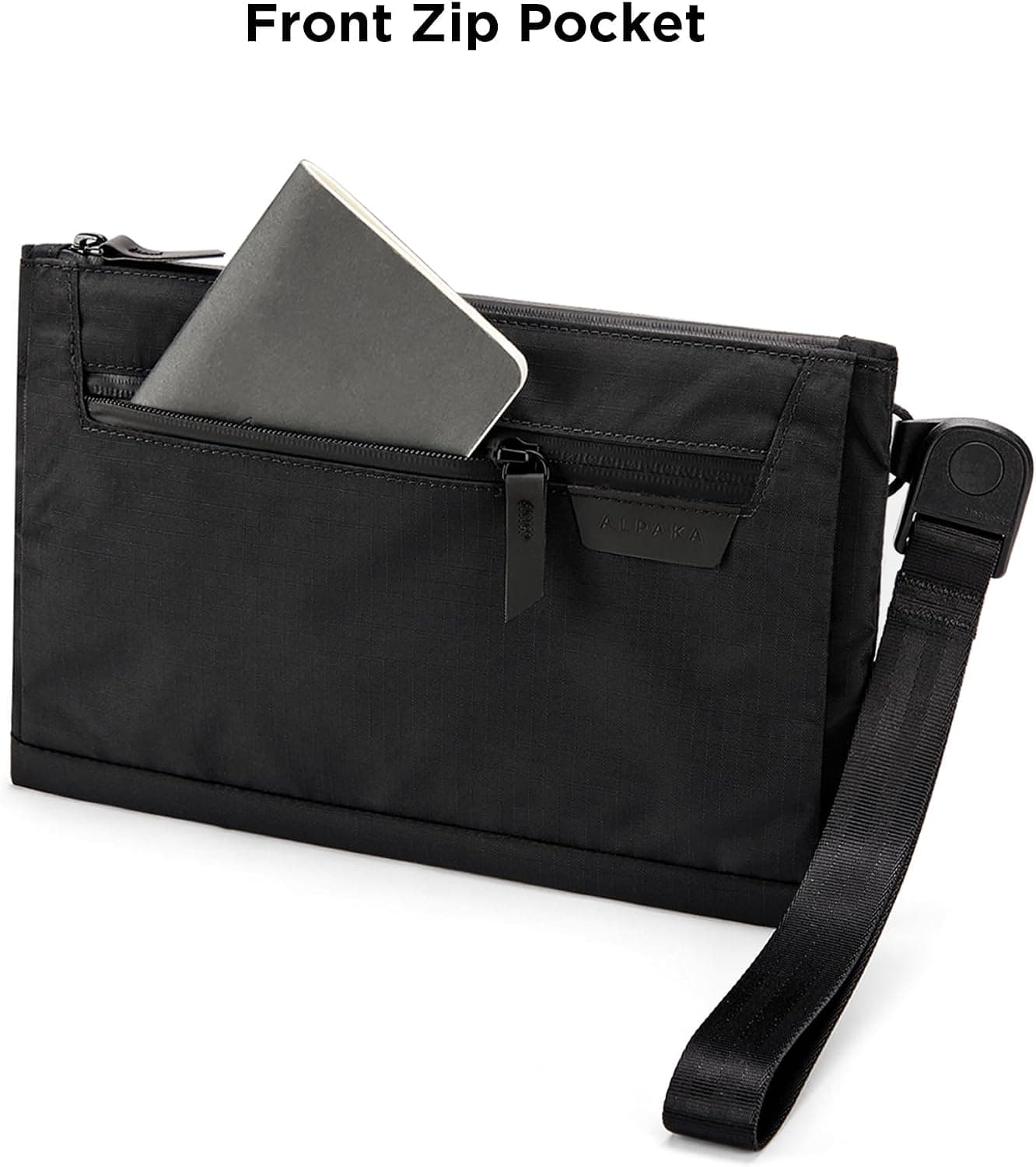 کیف دوشی مردانه ALPAKA مدل Zip Pouch Max V2 مشکی با کیف پول زیپدار کیف دوشی مردانه ALPAKA مدل Zip Pouch Max V2 مشکی با کیف پول زیپدار