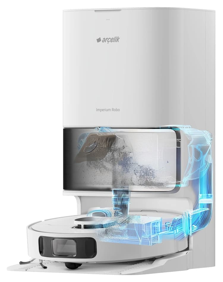 جاروبرقی رباتیک هوشمند Arçelik مدل Imperium Robo 4.0 RS 9551 با ایستگاه تخلیه زباله جاروبرقی رباتیک هوشمند Arçelik مدل Imperium Robo 4.0 RS 9551 با ایستگاه تخلیه زباله