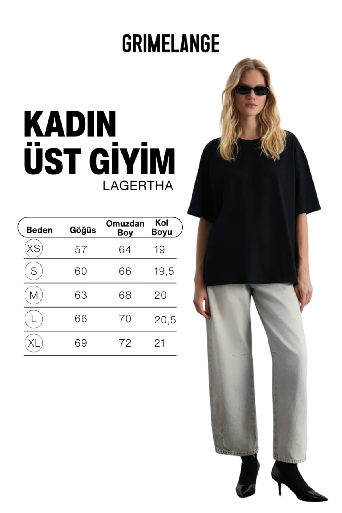 تیشرت زنانه GRIMELANGE اورسایز یقه گرد پنبه ارگانیک ۱۰۰٪ بافت ضخیم مدل Lagertha سیاه تیشرت زنانه GRIMELANGE اورسایز یقه گرد پنبه ارگانیک ۱۰۰٪ بافت ضخیم مدل Lagertha سیاه