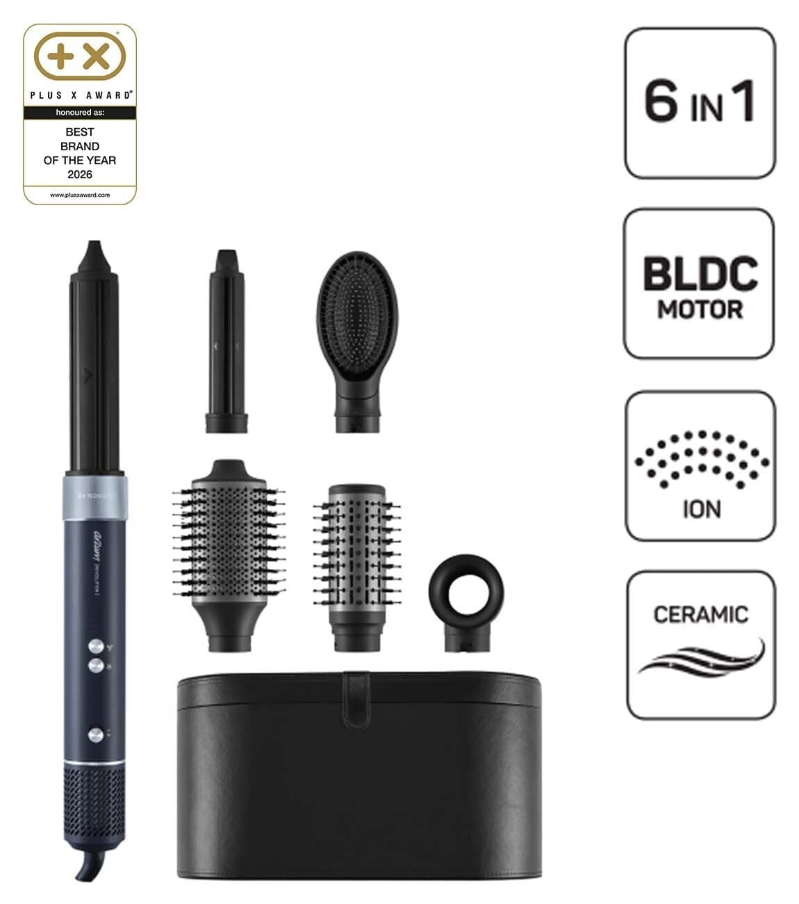 شکلدهنده مو Arzum Revolution مدل AR5166 با ۶ سر ۱۵۰۰ وات مشکی شکلدهنده مو Arzum Revolution مدل AR5166 با ۶ سر ۱۵۰۰ وات مشکی