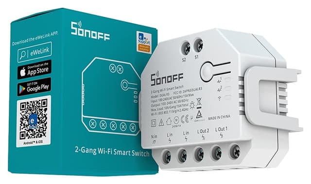 رله هوشمند SONOFF Dual R3 مدل DR3 رله هوشمند SONOFF Dual R3 مدل DR3