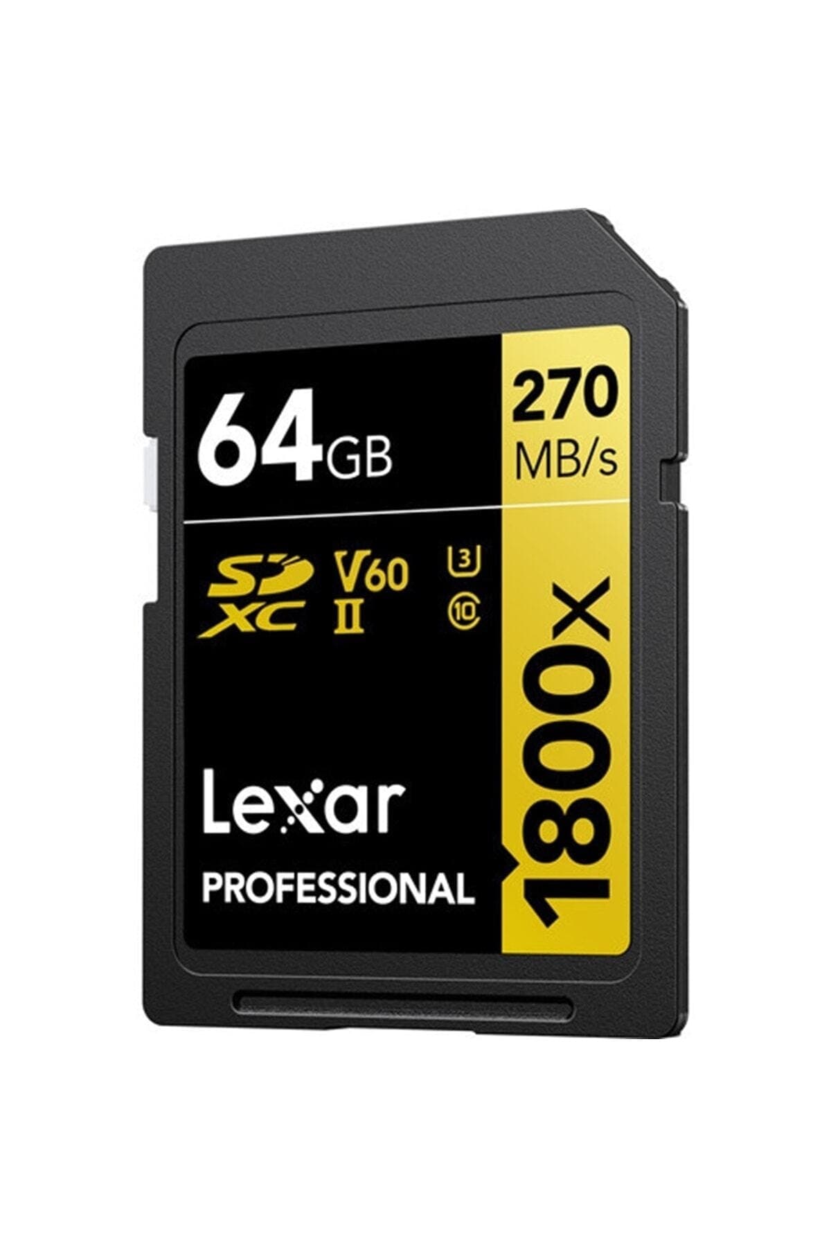 کارت حافظه SDXC Lexar Gold Series 64GB 1800x سازگار با UHS-II و 270MB/s کارت حافظه SDXC Lexar Gold Series 64GB 1800x سازگار با UHS-II و 270MB/s