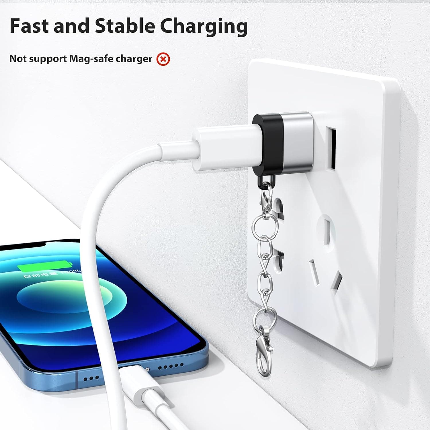 آداپتور DteeDck بسته 10 تایی USB-C ماده به USB نر با جاکلیدی آداپتور DteeDck بسته 10 تایی USB-C ماده به USB نر با جاکلیدی