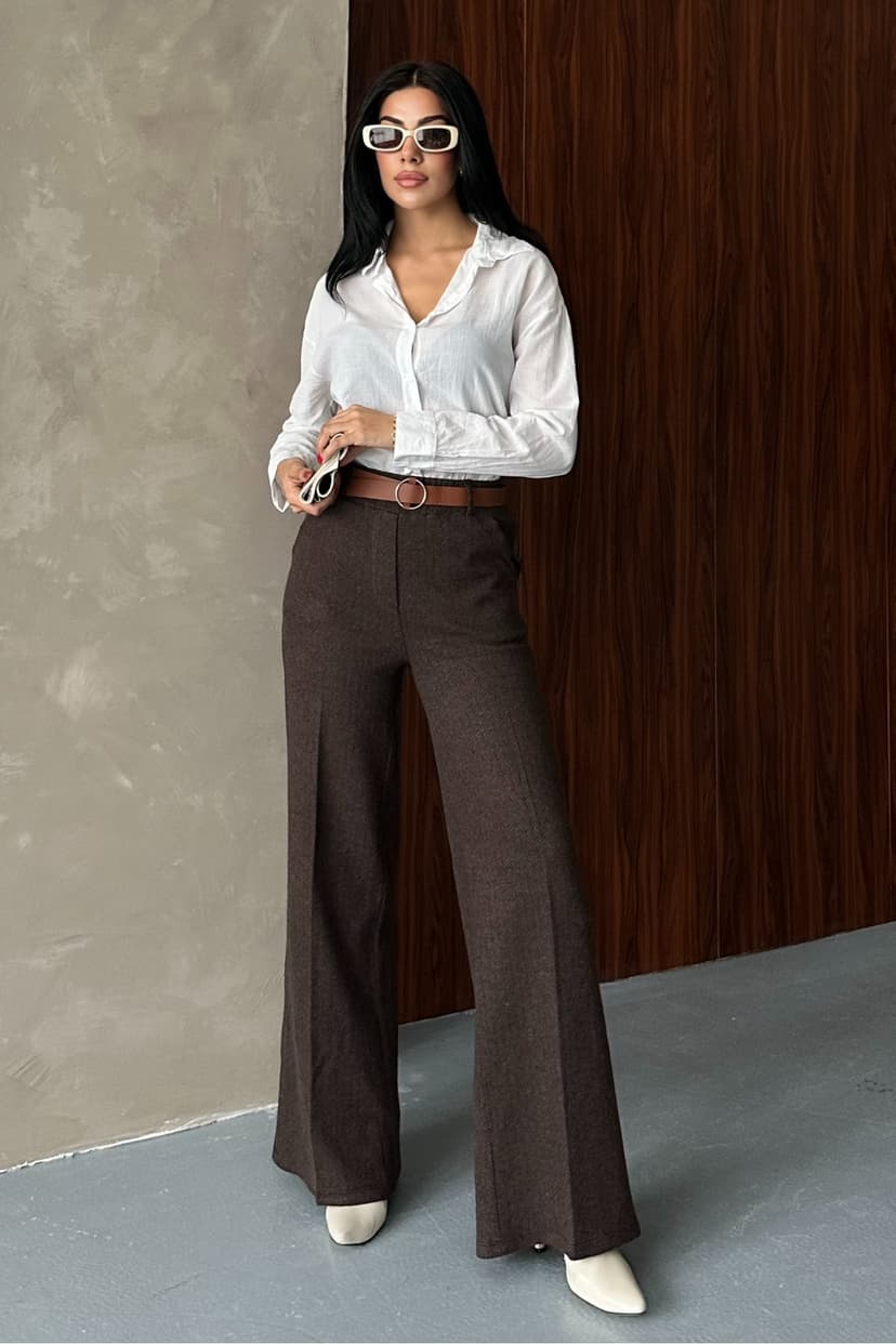 شلوار زنانه macharel jeans طرحدار پاچه گشاد Palazzo شلوار زنانه macharel jeans طرحدار پاچه گشاد Palazzo