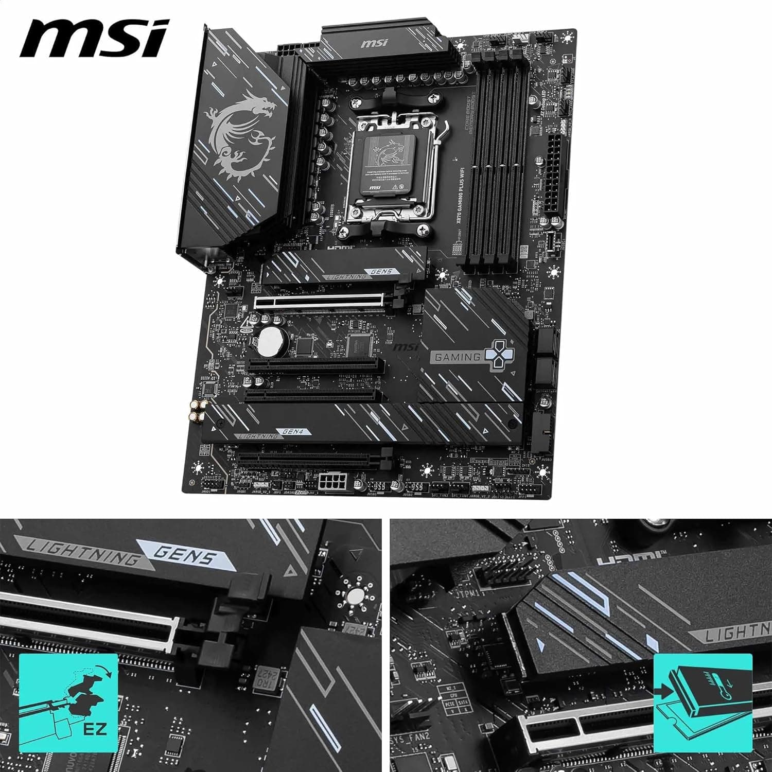 مادربرد MSI ATX برای پردازندههای AMD Ryzen مدل X870 Gaming Plus WiFi مادربرد MSI ATX برای پردازندههای AMD Ryzen مدل X870 Gaming Plus WiFi