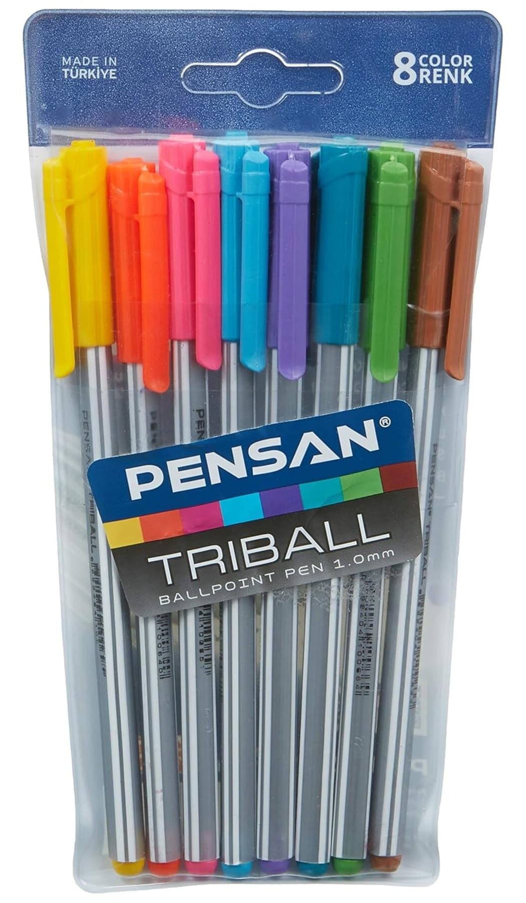 خودکار توپی Pensan Triball رنگی 8 عددی خودکار توپی Pensan Triball رنگی 8 عددی