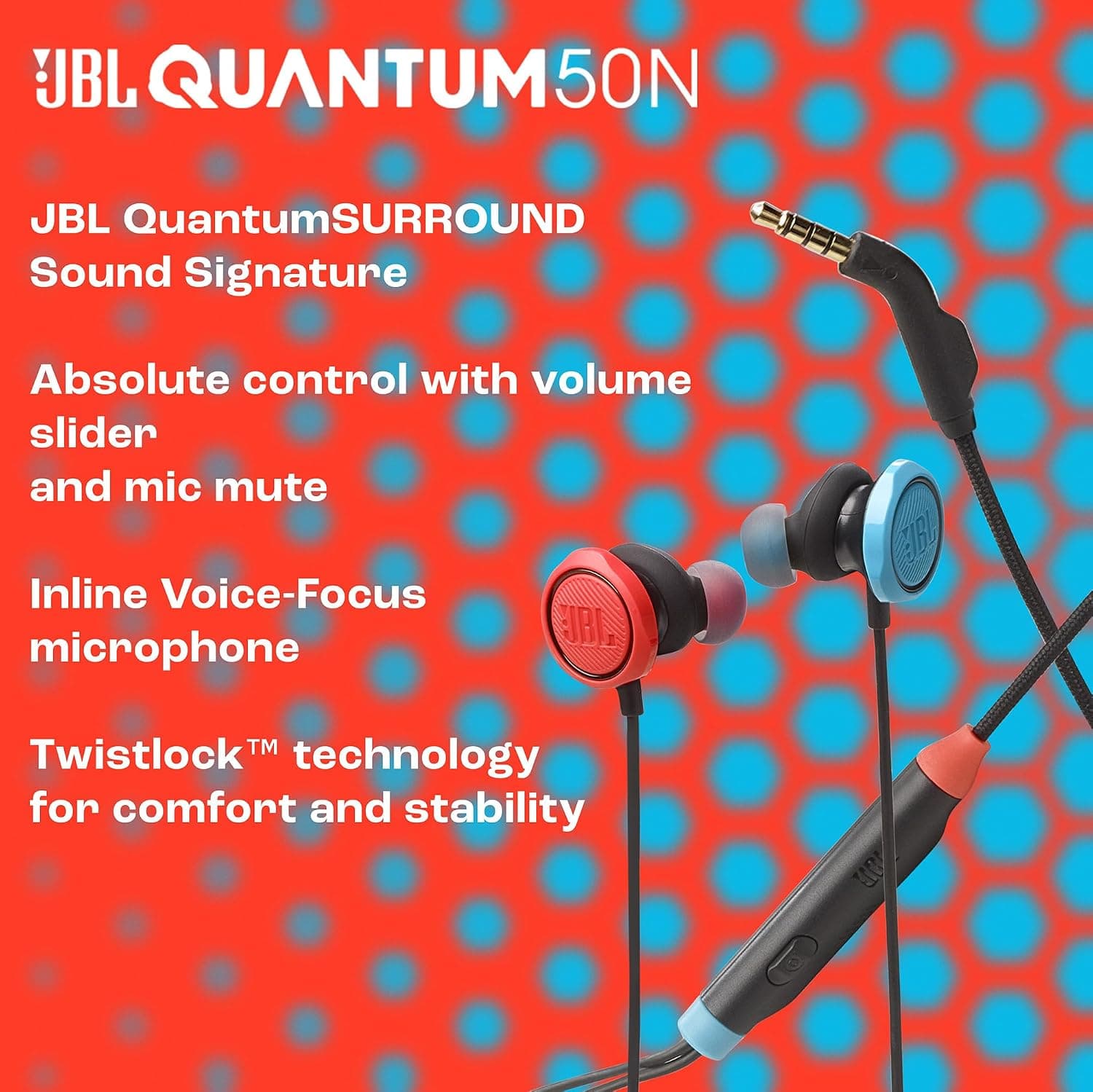 هدفون گیمینگ سیمی Nintendo JBL مشکی مدل Quantum 50 هدفون گیمینگ سیمی Nintendo JBL مشکی مدل Quantum 50