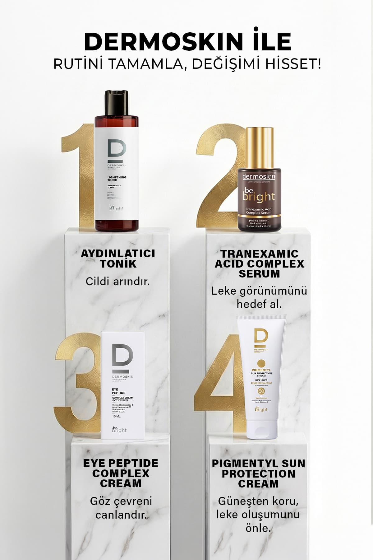 کرم ضدآفتاب Dermoskin ضدلک با محافظت UVA و UVB SPF 50+ سری Be Bright Pigmentyl 75+75 ml کرم ضدآفتاب Dermoskin ضدلک با محافظت UVA و UVB SPF 50+ سری Be Bright Pigmentyl 75+75 ml