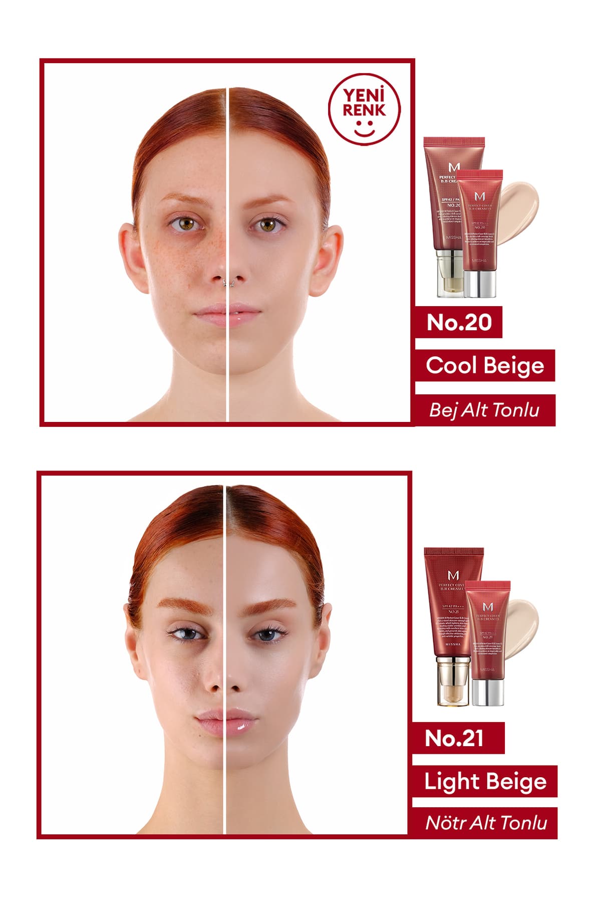 کرم BB چندمنظوره Missha با پوشانندگی بالا M Perfect Cover SPF42/PA+++ No.21 (50ml) کرم BB چندمنظوره Missha با پوشانندگی بالا M Perfect Cover SPF42/PA+++ No.21 (50ml)