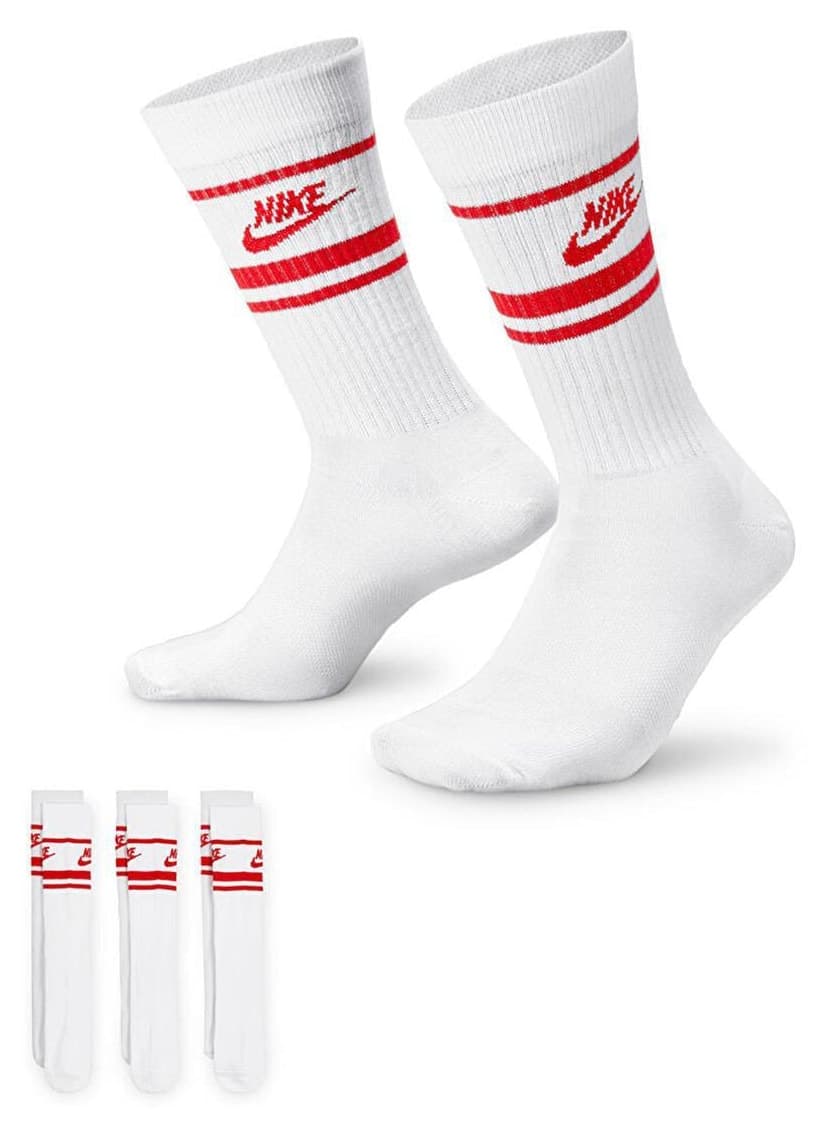 جوراب یونیسکس Nike سفید 3 عددی مدل DX5089-102 جوراب یونیسکس Nike سفید 3 عددی مدل DX5089-102