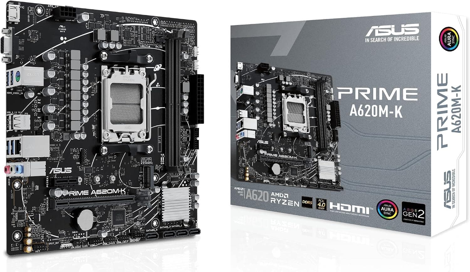 مادربرد ASUS Prime AMD A620 سوکت AM5 حافظه DDR5 mATX مدل A620M-K مادربرد ASUS Prime AMD A620 سوکت AM5 حافظه DDR5 mATX مدل A620M-K