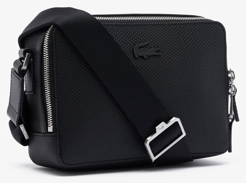 کیف پستچی یونیسکس Lacoste چرمی مشکی کیف پستچی یونیسکس Lacoste چرمی مشکی