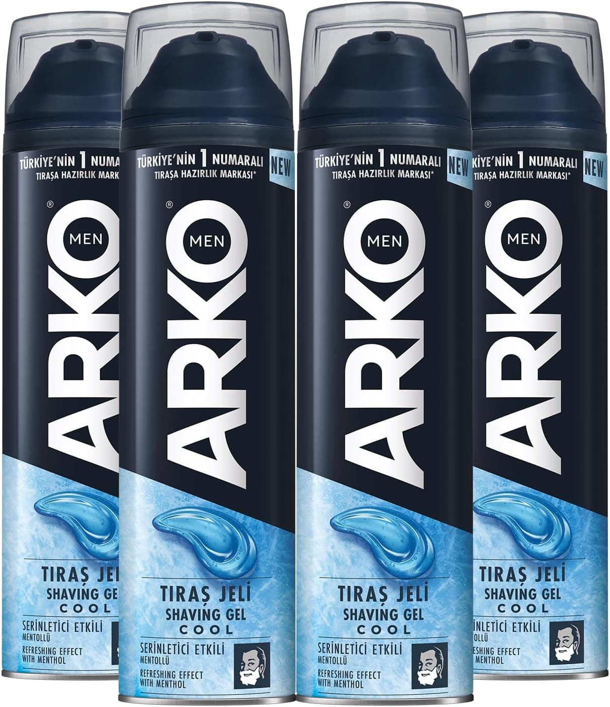 ژل اصلاح مردانه Arko Cool بسته 4 عددی 200 ml ژل اصلاح مردانه Arko Cool بسته 4 عددی 200 ml