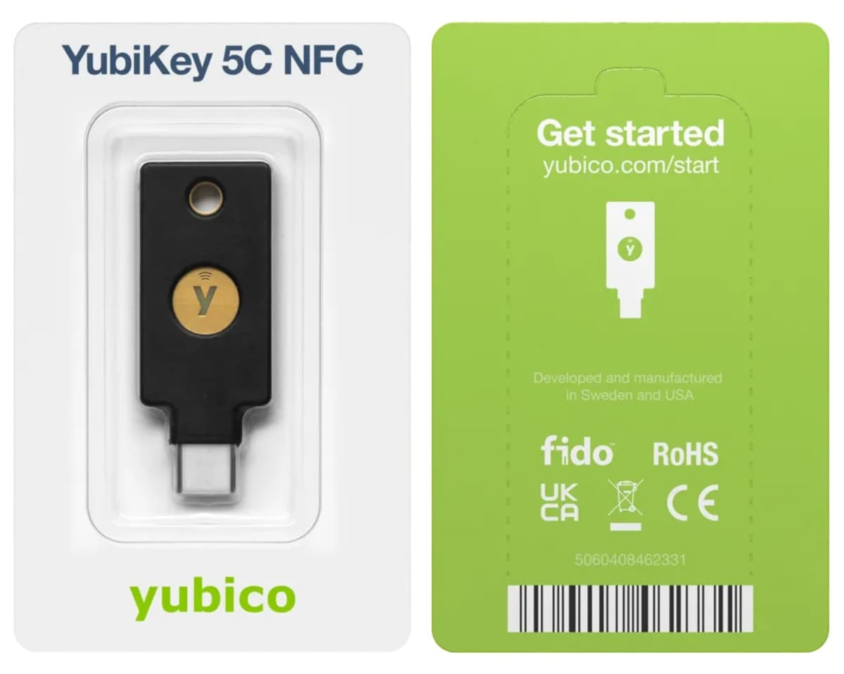 دستگاه احراز هویت دومرحلهای Yubico مدل YubiKey 5C NFC دستگاه احراز هویت دومرحلهای Yubico مدل YubiKey 5C NFC
