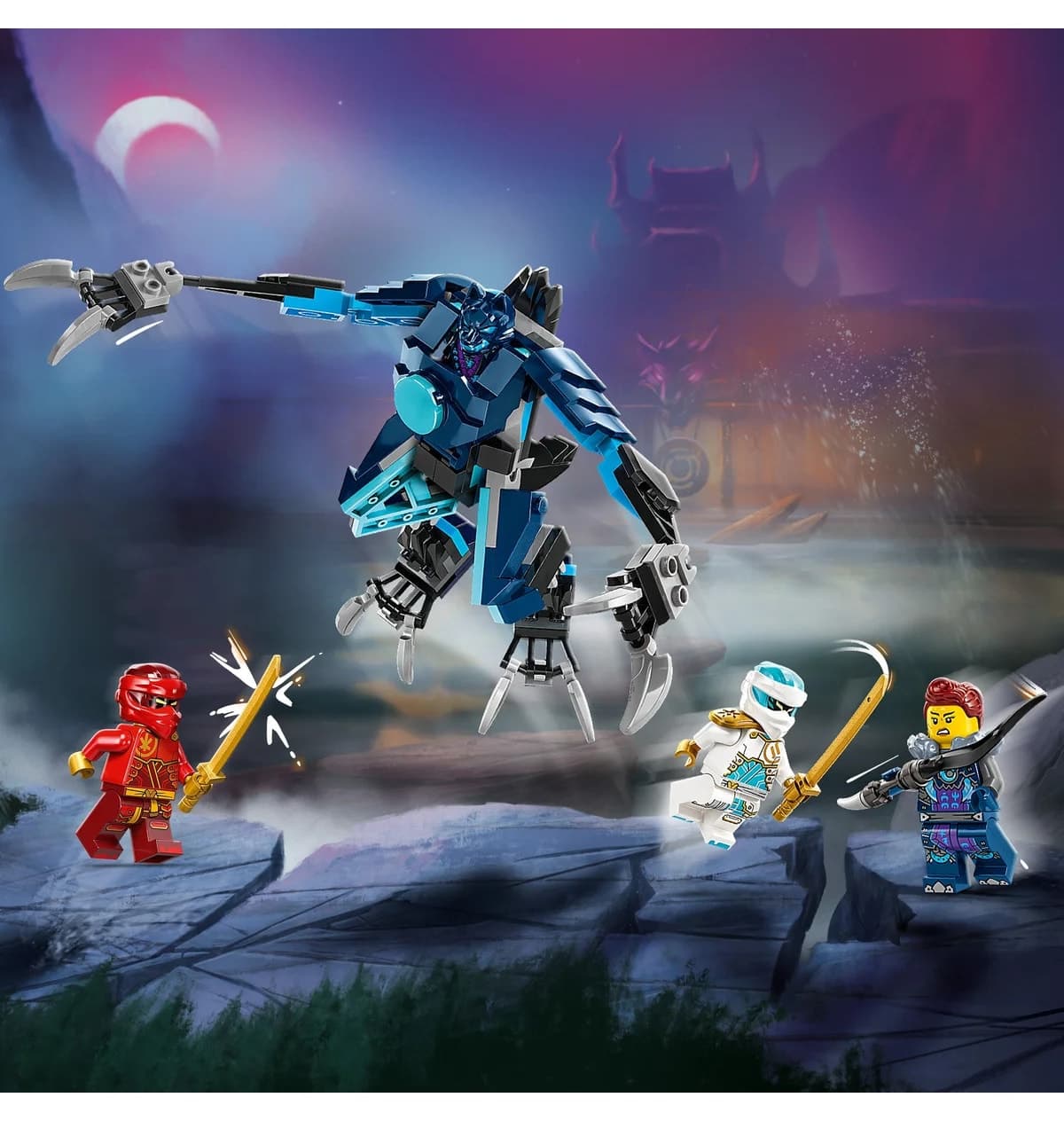 لگو NINJAGO ربات عنصر آتش Kai از مدل 71808، مجموعه ساختنی 322 قطعهای لگو NINJAGO ربات عنصر آتش Kai از مدل 71808، مجموعه ساختنی 322 قطعهای