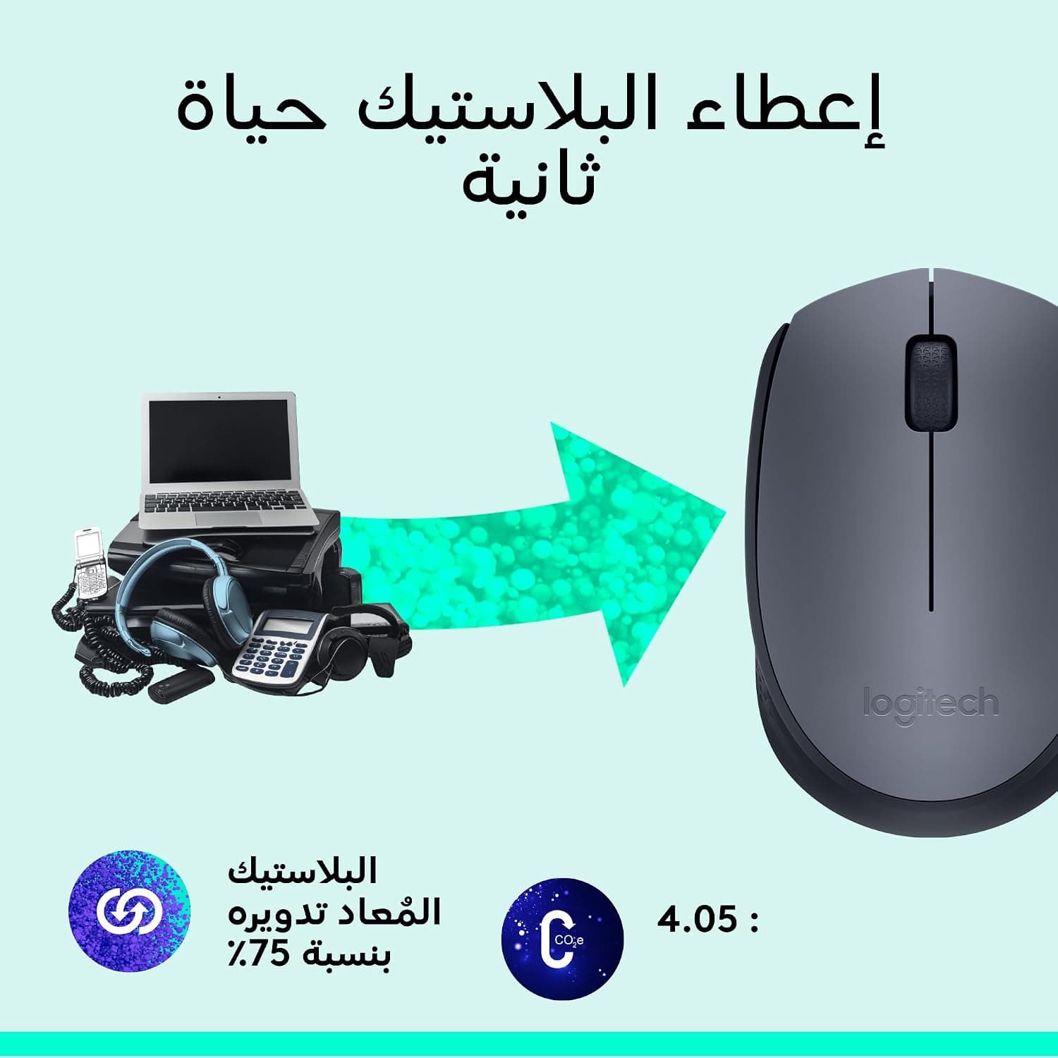 ماوس بیسیم Logitech مشکی مدل M170 910-004642 ماوس بیسیم Logitech مشکی مدل M170 910-004642