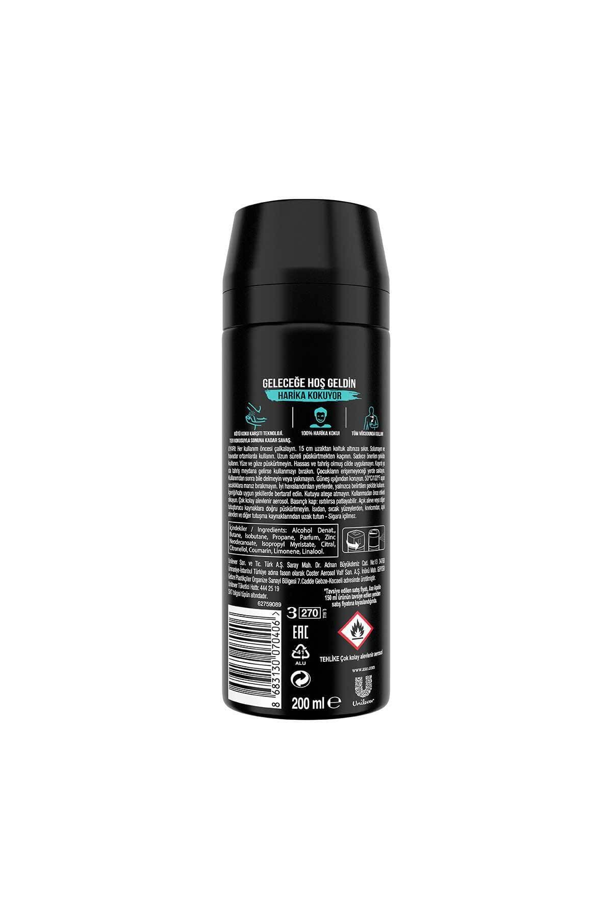 اسپری دئودورانت مردانه Axe با رایحه جذاب ۴۸ ساعته Apollo 200 ml x3 اسپری دئودورانت مردانه Axe با رایحه جذاب ۴۸ ساعته Apollo 200 ml x3