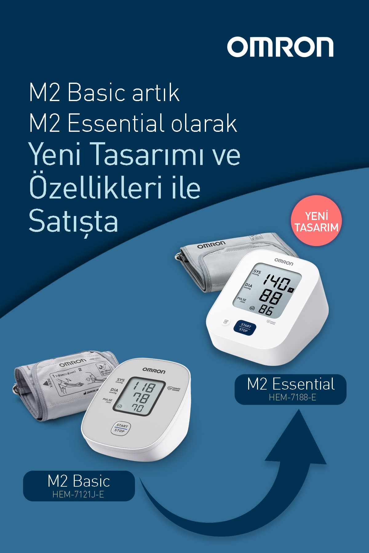 دستگاه فشارسنج دیجیتال بازویی Omron با نشانگر هایپرتنشن مدل M2 Essential دستگاه فشارسنج دیجیتال بازویی Omron با نشانگر هایپرتنشن مدل M2 Essential