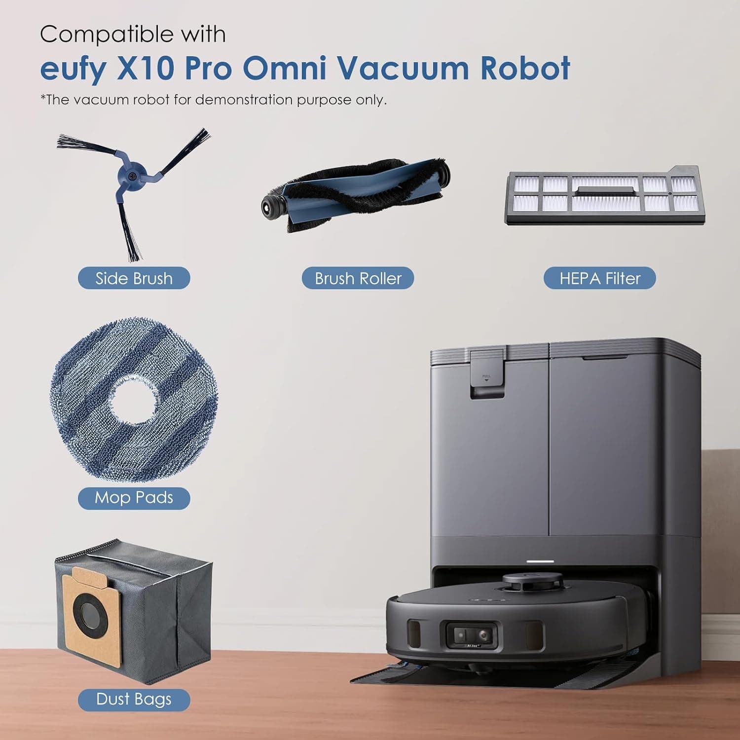 قطعات یدکی ربات جاروبرقی WYWY.Wide سازگار با eufy X10 Pro Omni قطعات یدکی ربات جاروبرقی WYWY.Wide سازگار با eufy X10 Pro Omni