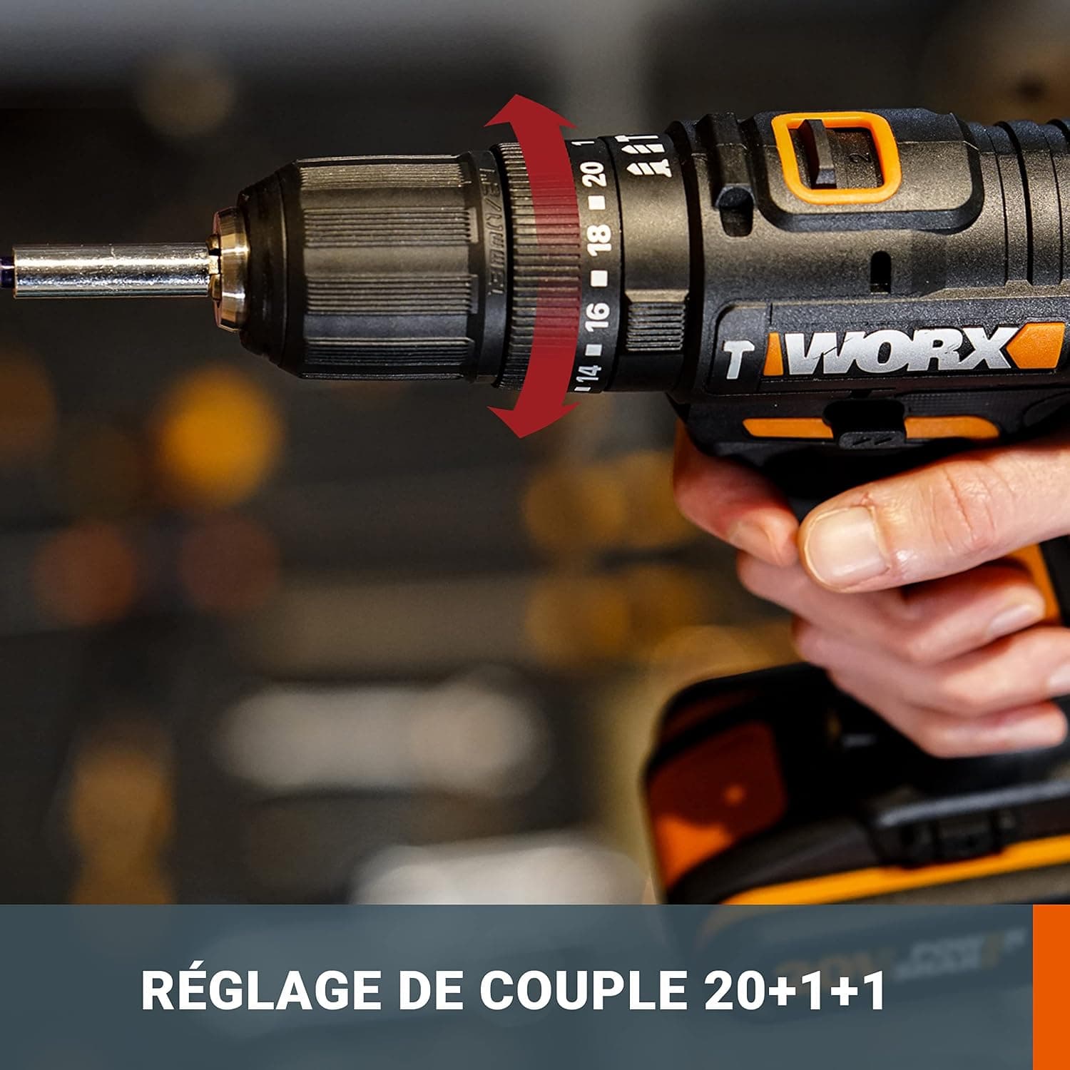 دریل شارژی ضربهای WORX با دو باتری Li-ion 20V/2.0Ah مدل WX370.1 دریل شارژی ضربهای WORX با دو باتری Li-ion 20V/2.0Ah مدل WX370.1