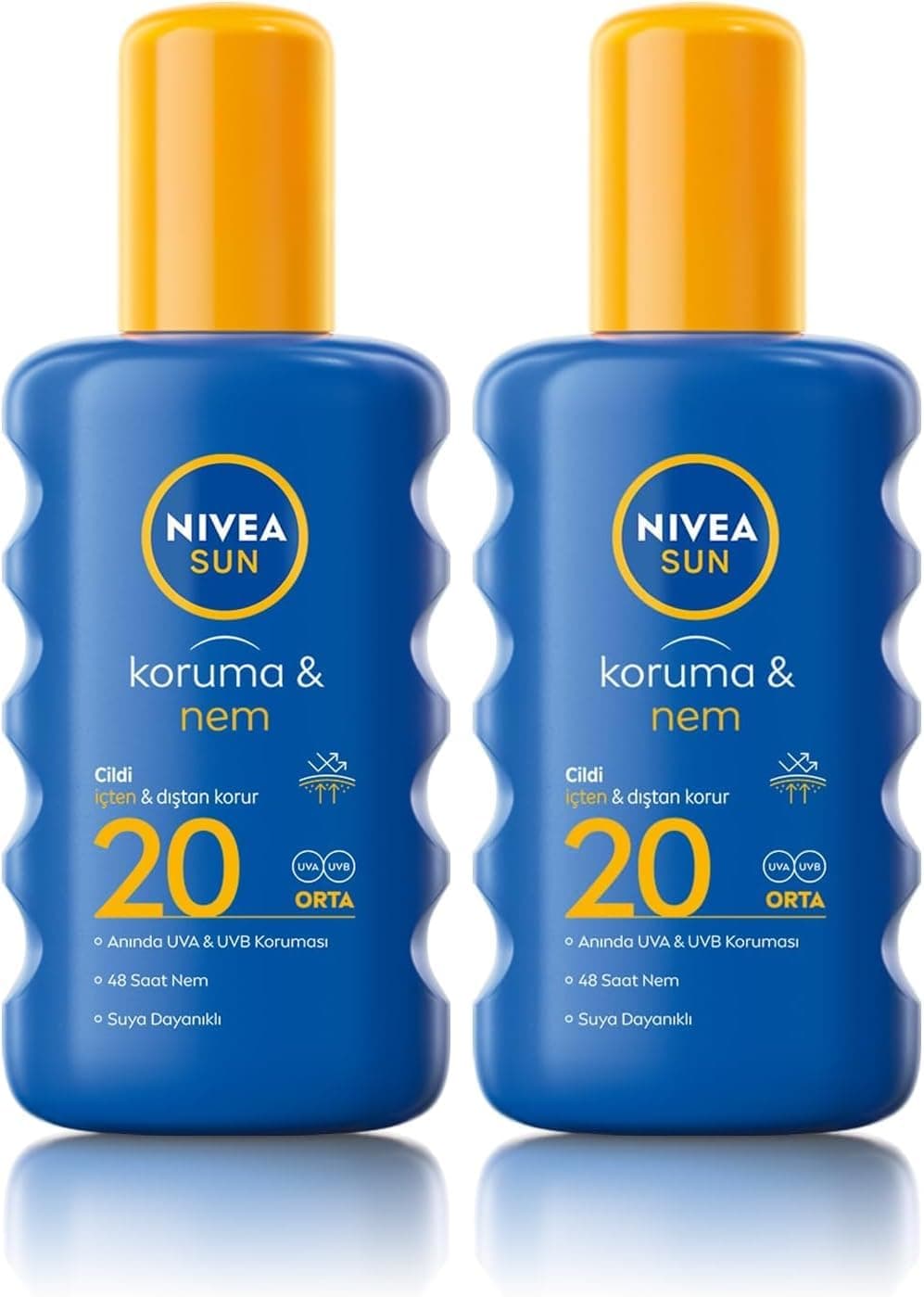 اسپری ضدآفتاب بدن NIVEA SUN SPF20 با محافظت فوری UVA و آبرسانی 48 ساعته مقاوم در برابر آب اسپری ضدآفتاب بدن NIVEA SUN SPF20 با محافظت فوری UVA و آبرسانی 48 ساعته مقاوم در برابر آب