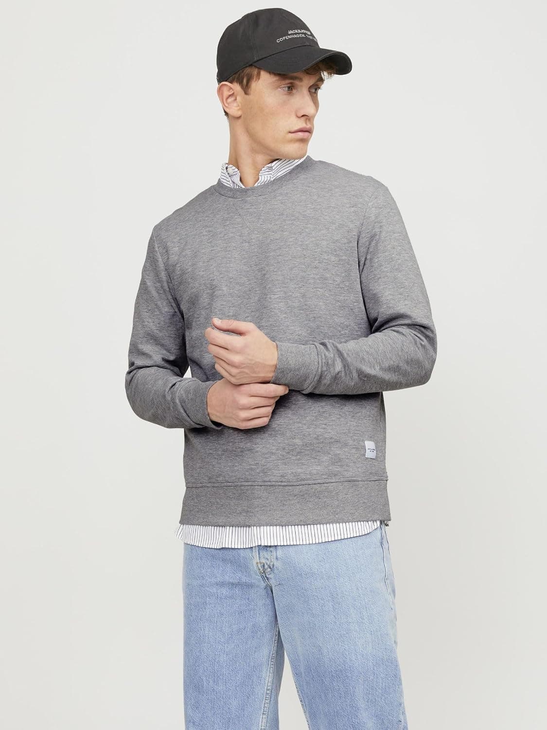 سوئیشرت مردانه JACK & JONES یقه گرد مدل JJEBASIC NOOS سوئیشرت مردانه JACK & JONES یقه گرد مدل JJEBASIC NOOS