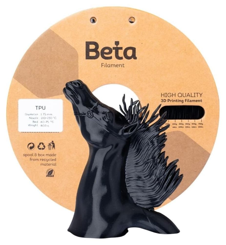 فیلامنت Beta Filament مدل TPU 95A مشکی فیلامنت Beta Filament مدل TPU 95A مشکی