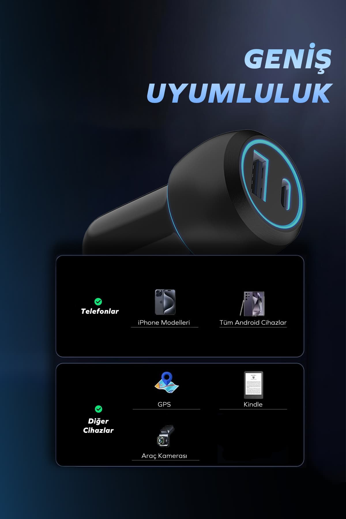 شارژر فندکی خودرو Woyax با ورودی Type-C و USB توان 38W شارژ سریع شارژر فندکی خودرو Woyax با ورودی Type-C و USB توان 38W شارژ سریع