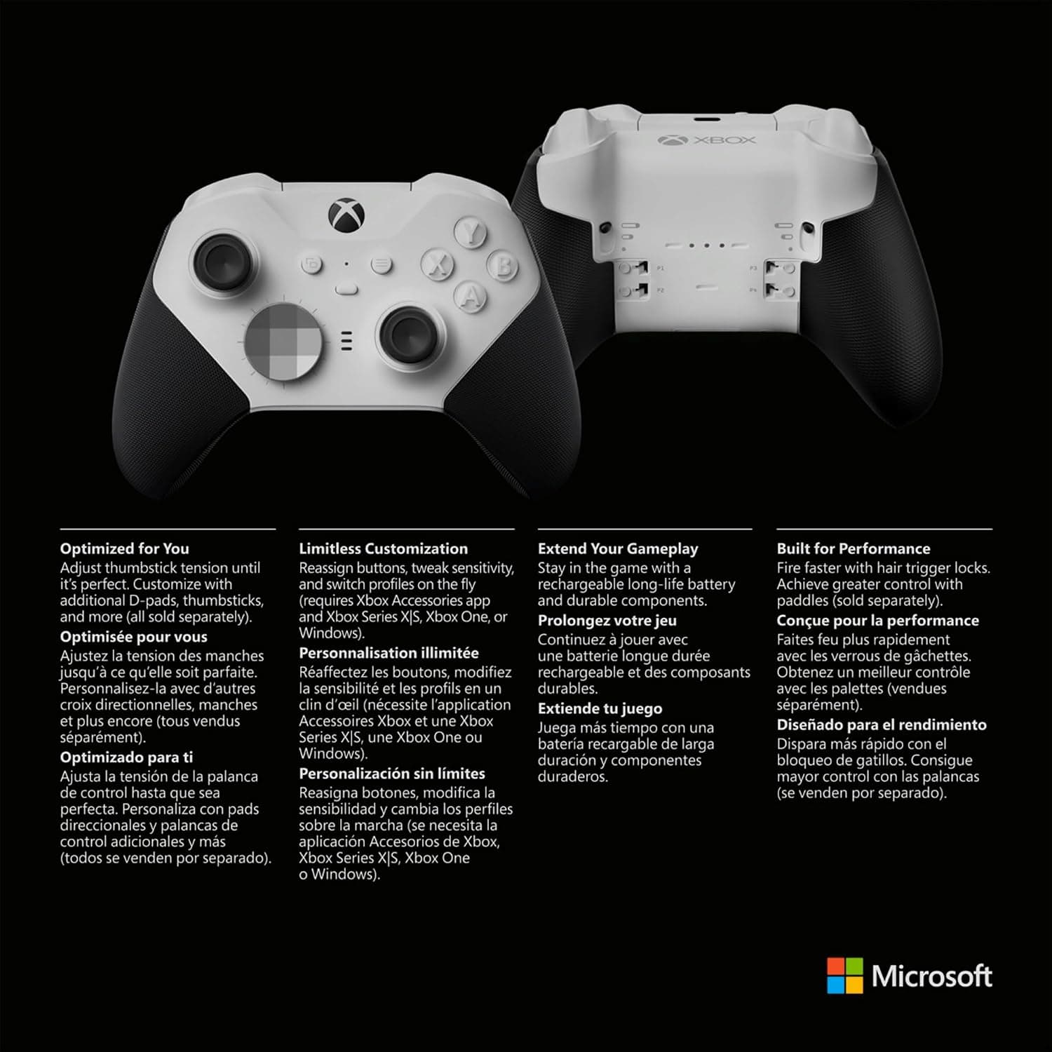 کنترلر بازی Xbox بیسیم سفید مدل Elite Series 2 Core کنترلر بازی Xbox بیسیم سفید مدل Elite Series 2 Core