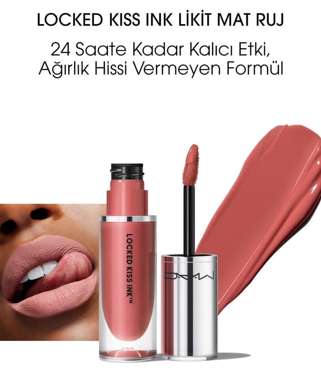 رُژ لب مایع MAC Locked Kiss Ink مات 24hr شیطنت 4ml 773602645985 رُژ لب مایع MAC Locked Kiss Ink مات 24hr شیطنت 4ml 773602645985