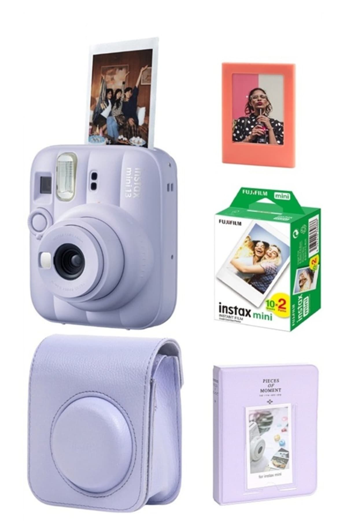 دوربین عکاسی Fujifilm Instax Mini 13 با فیلم 20تایی، آلبوم PVC، کیف و قاب مغناطیسی دوربین عکاسی Fujifilm Instax Mini 13 با فیلم 20تایی، آلبوم PVC، کیف و قاب مغناطیسی