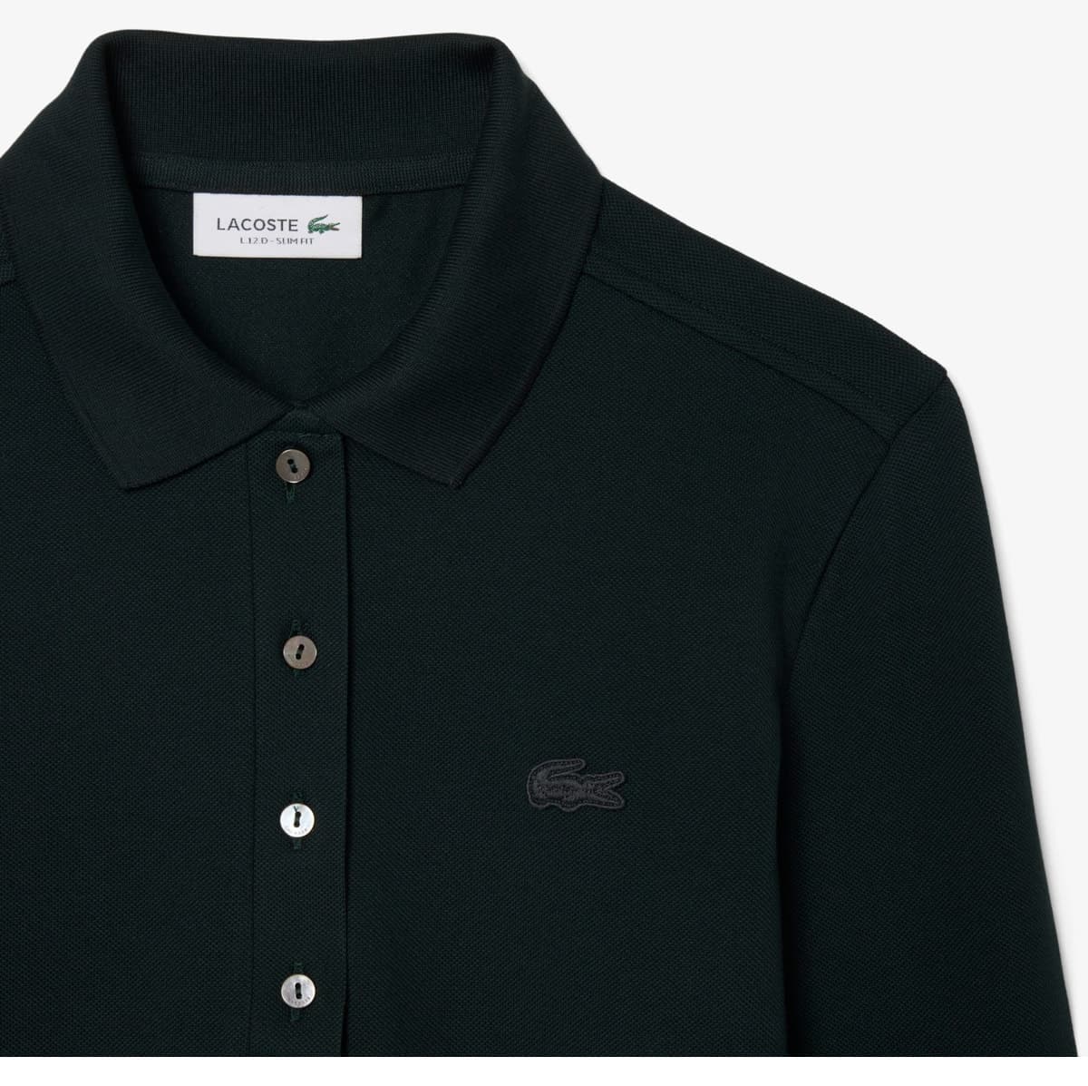 پولوشرت زنانه Lacoste آستین بلند فیت باریک سبز تیره مدل L.12.D پولوشرت زنانه Lacoste آستین بلند فیت باریک سبز تیره مدل L.12.D
