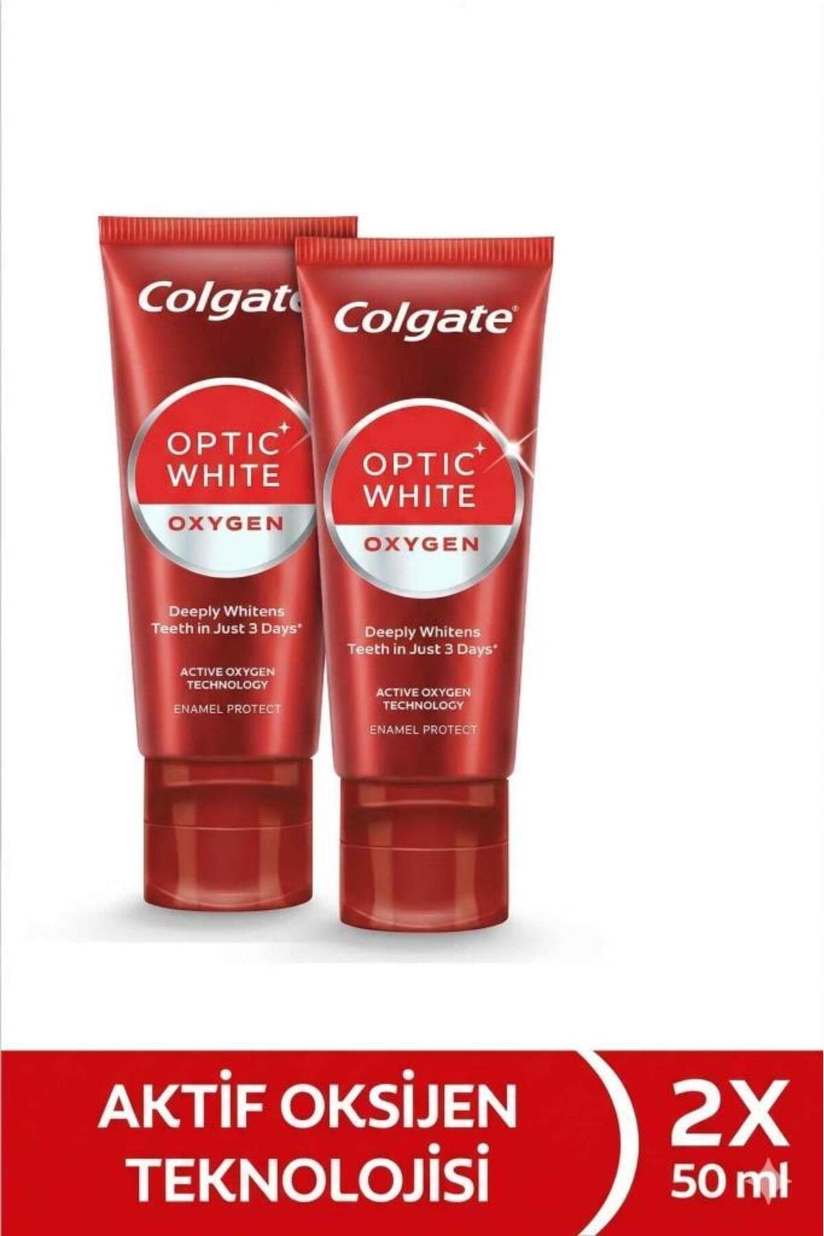 خمیر دندان Colgate Optic White با فناوری اکسیژن فعال بیاضکننده 75ml X2 خمیر دندان Colgate Optic White با فناوری اکسیژن فعال بیاضکننده 75ml X2