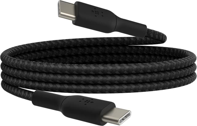 کابل شارژ Belkin بافتهشده USB-C با قابلیت شارژ سریع به طول 1m مشکی کابل شارژ Belkin بافتهشده USB-C با قابلیت شارژ سریع به طول 1m مشکی