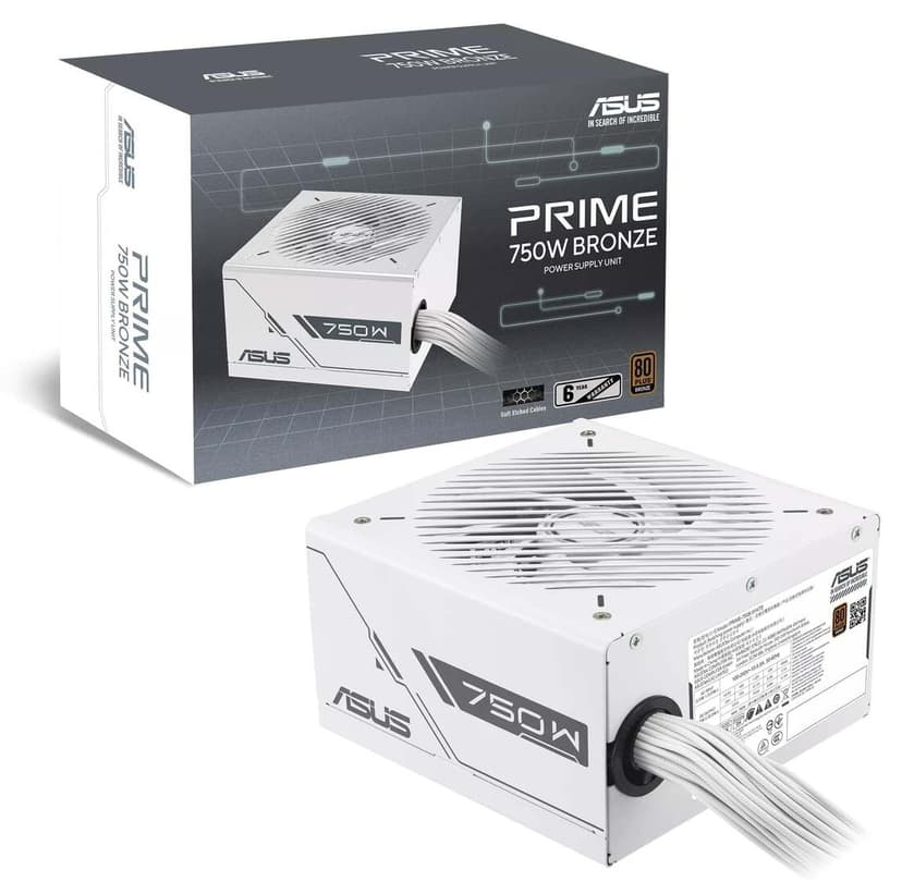 منبع تغذیه ASUS مدل PRIME 750B 750W 80+ Bronze فن 135mm سفید منبع تغذیه ASUS مدل PRIME 750B 750W 80+ Bronze فن 135mm سفید