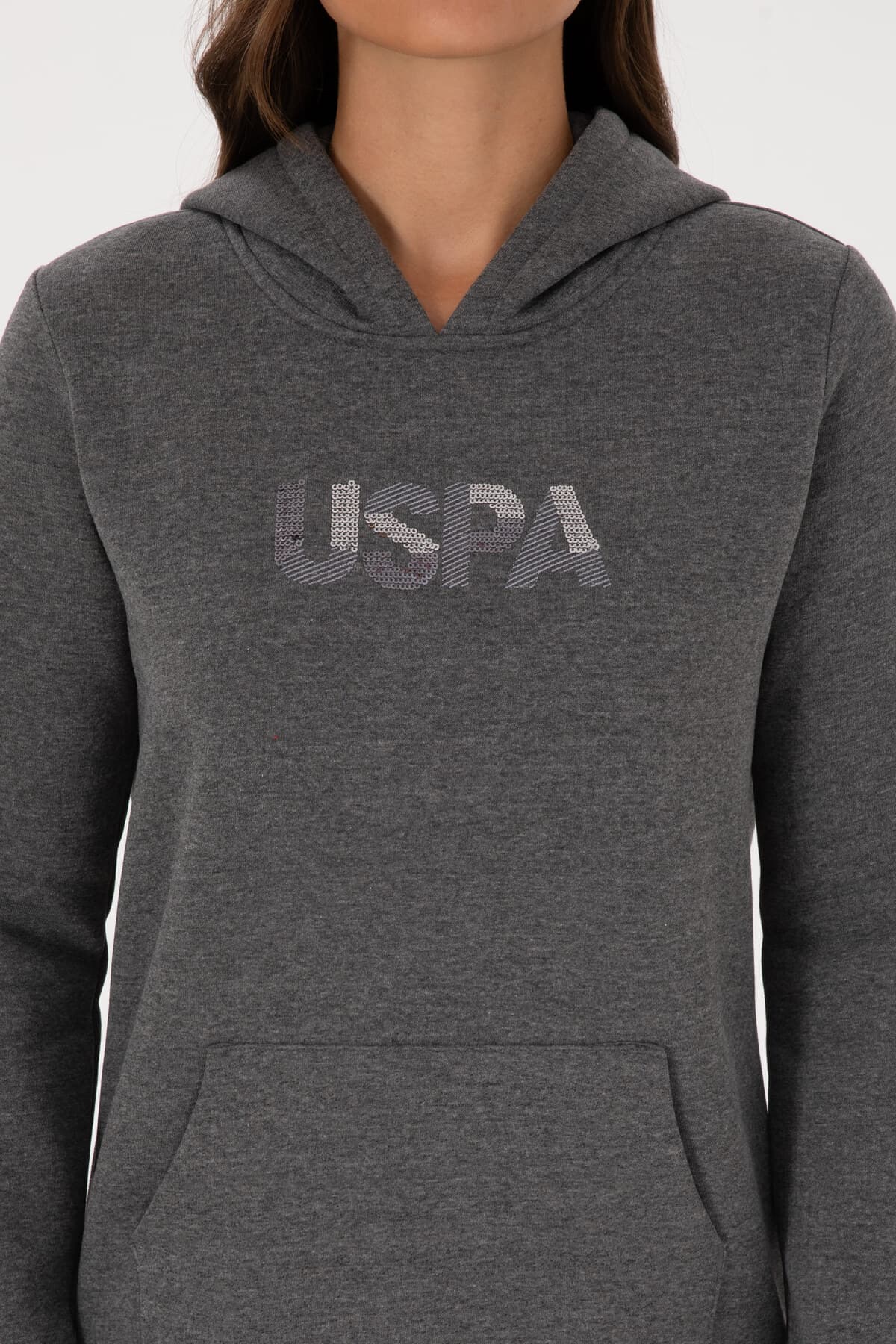 سوئیشرت زنانه U.S. Polo Assn. کاپوتدار آنتراسیت ملانژ مدل 50307711-VR081 سوئیشرت زنانه U.S. Polo Assn. کاپوتدار آنتراسیت ملانژ مدل 50307711-VR081