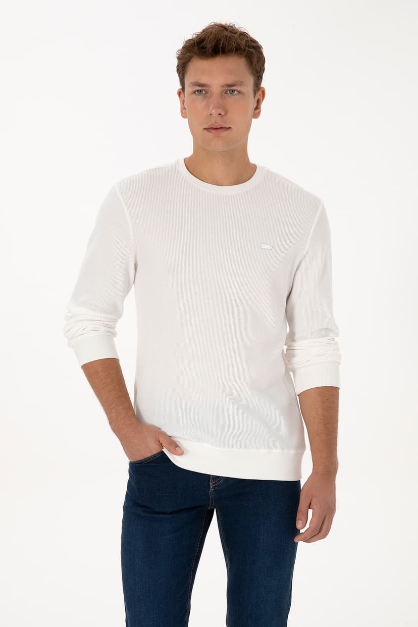 سویشرت مردانه U.S. Polo Assn. یقه گرد فیت معمولی سفید مدل 50316390-VR184 سویشرت مردانه U.S. Polo Assn. یقه گرد فیت معمولی سفید مدل 50316390-VR184