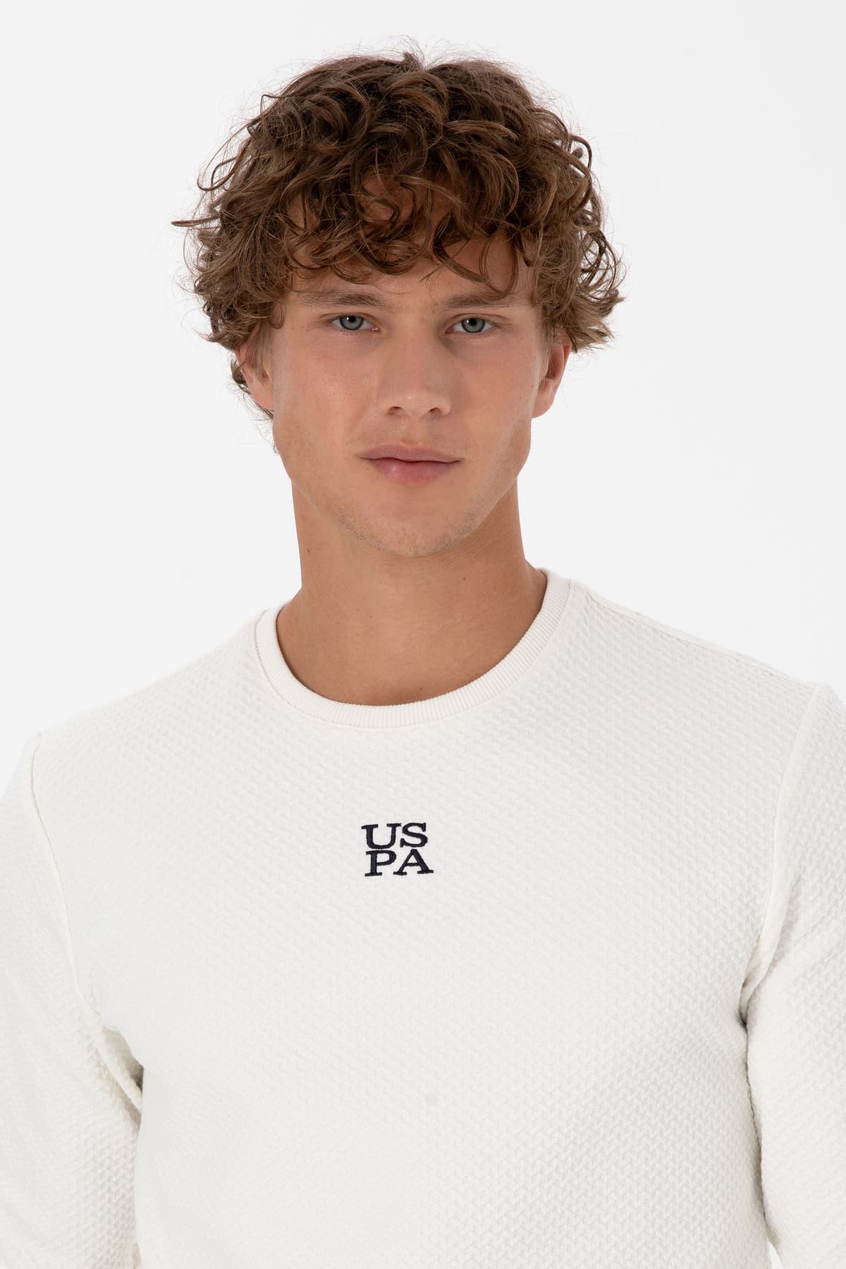 سویشرت مردانه U.S. Polo Assn. فیت معمولی یقه گرد کرم مدل 50308649-VR071 سویشرت مردانه U.S. Polo Assn. فیت معمولی یقه گرد کرم مدل 50308649-VR071