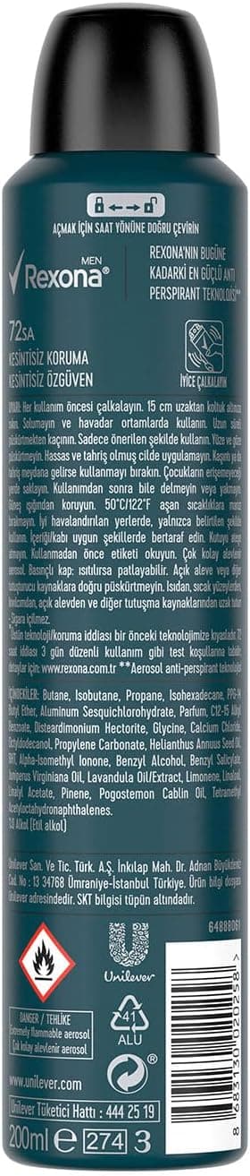 اسپری دئودورانت مردانه Rexona Invisible Black & White محافظت 72 ساعته 200 ml اسپری دئودورانت مردانه Rexona Invisible Black & White محافظت 72 ساعته 200 ml