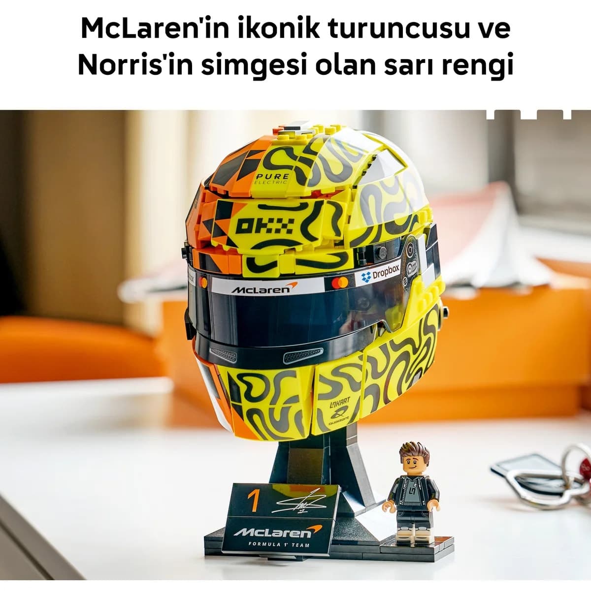 لگو Formula 1 McLaren Lando Norris کلاه ایمنی مدل 43023 لگو Formula 1 McLaren Lando Norris کلاه ایمنی مدل 43023