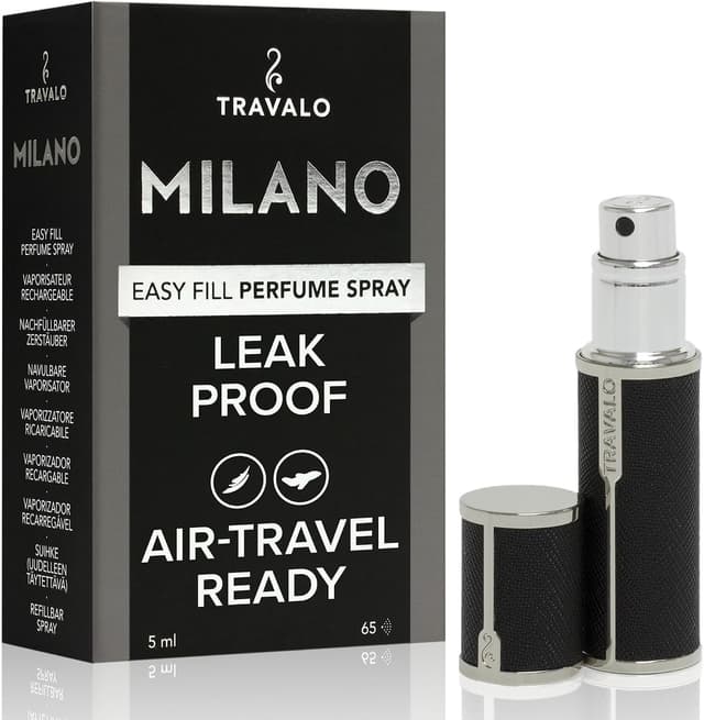 عطرپاش جیبی Travalo مشکی مدل Milano HD Deluxe عطرپاش جیبی Travalo مشکی مدل Milano HD Deluxe